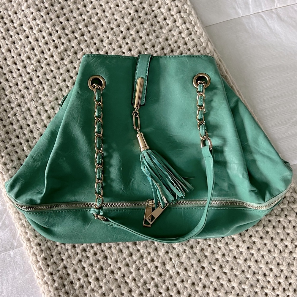 Teal Mellow World Purse